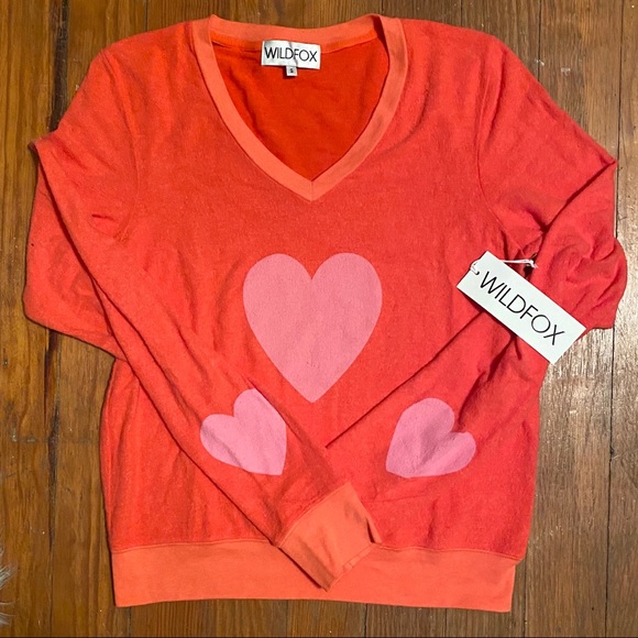 ♥️ NWT WILDFOX Happy Heart Baggy Beach Jumper - Picture 5 of 6
